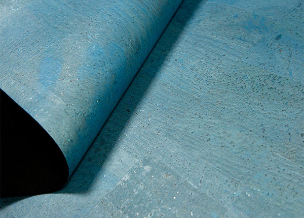 Korkstoff blau, ca. 70x50 cm