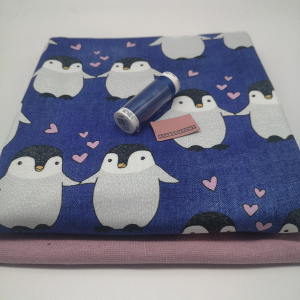 Stoffpaket Babys "Pinguin": Pumphose, Gr. 50-92