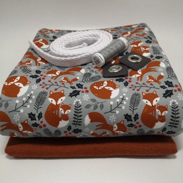 Stoffpaket Kinder "Fuchs": Hoodie, Gr. 116-152