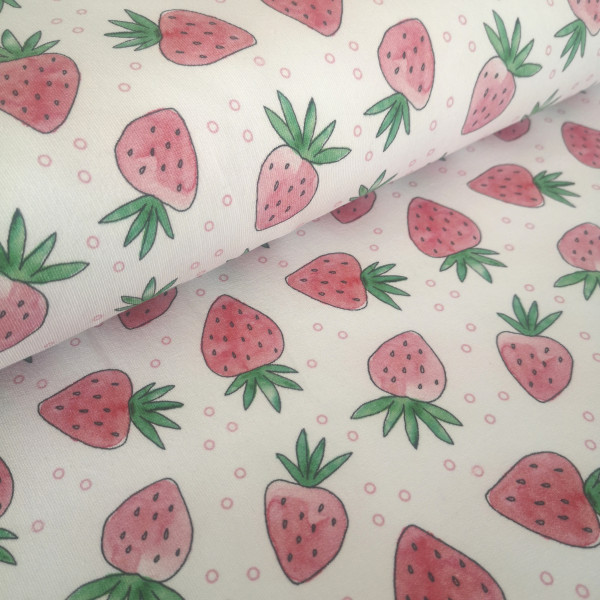 French Terry Erdbeeren