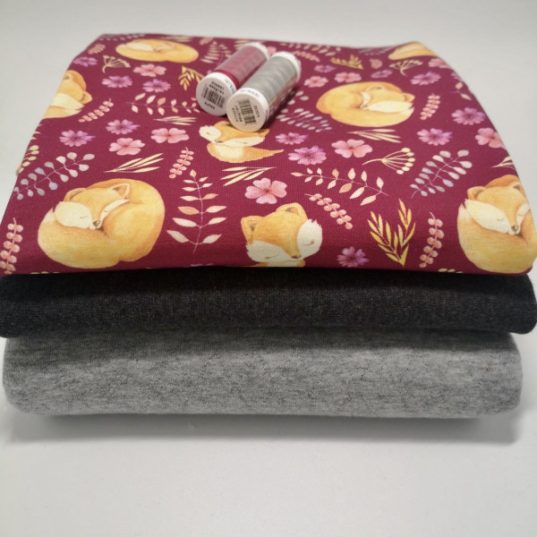 Stoffpaket "Fuchs": Babyset, Gr. 50-98