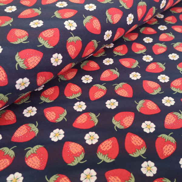 Baumwolljersey Erdbeeren