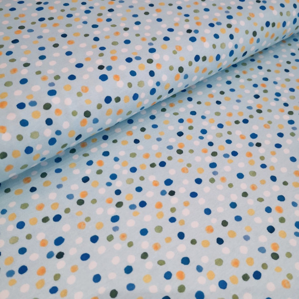 Baumwolljersey Konfetti hellblau