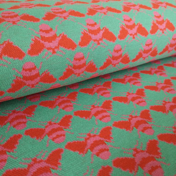 Jacquardjersey Bienen