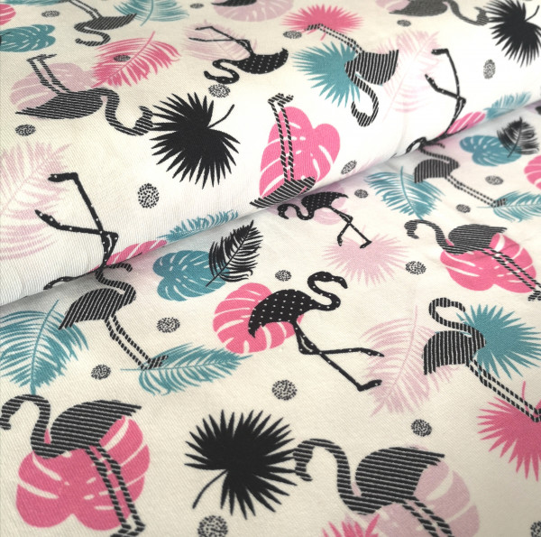 Baumwolljersey Flamingo