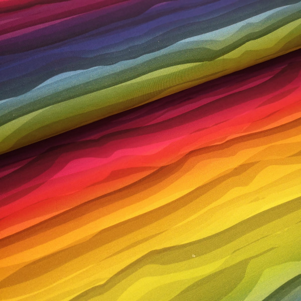 French Terry Wavy Stripes by Lycklig Design