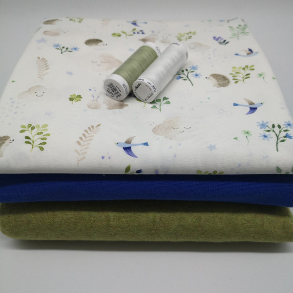 Stoffpaket "Frühling": Babyset, Gr. 50-98