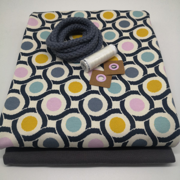 Stoffpaket Kinder "Punkte": Pumphose, Gr. 98-164