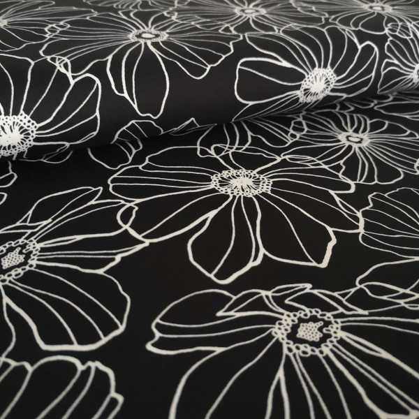 Baumwoll-Stretch-Druck floral