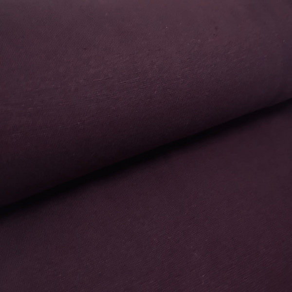 Bündchenstoff Feinstrick aubergine