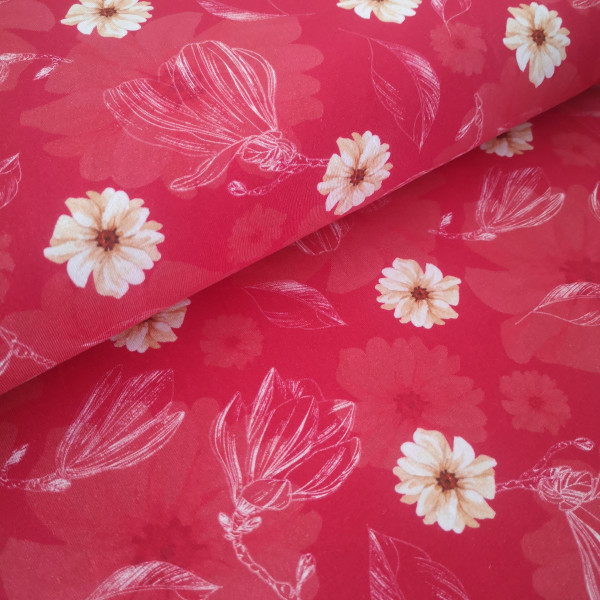 Baumwolljersey Druck Floral