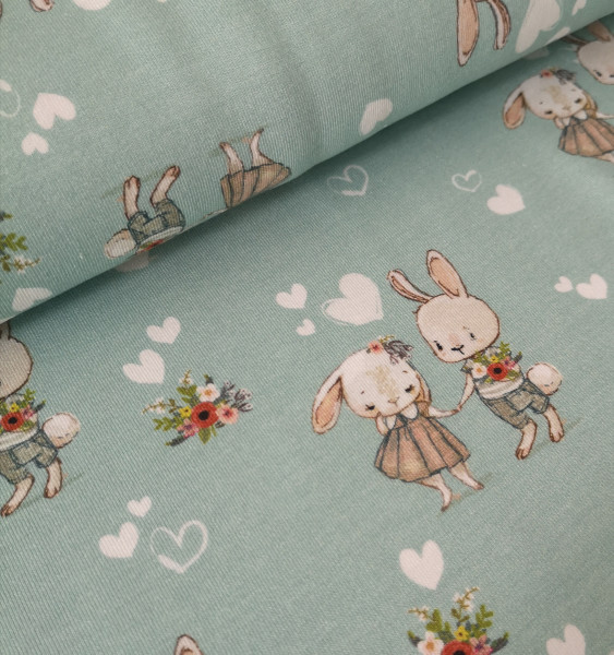 Baumwolljersey Hasenliebe