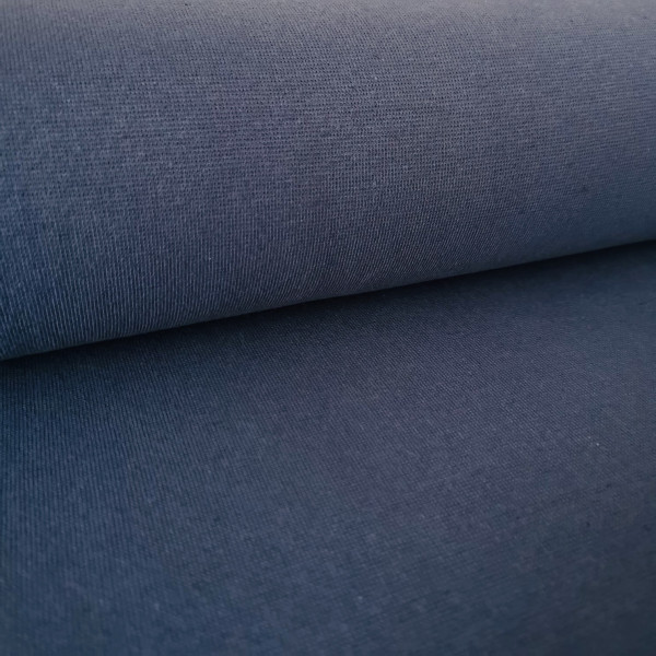 Bündchenstoff Feinstrick jeansblau
