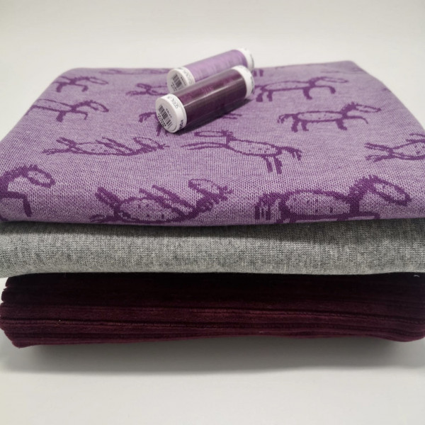 Stoffpaket "Kritzelei": Babyset, Gr. 50-98