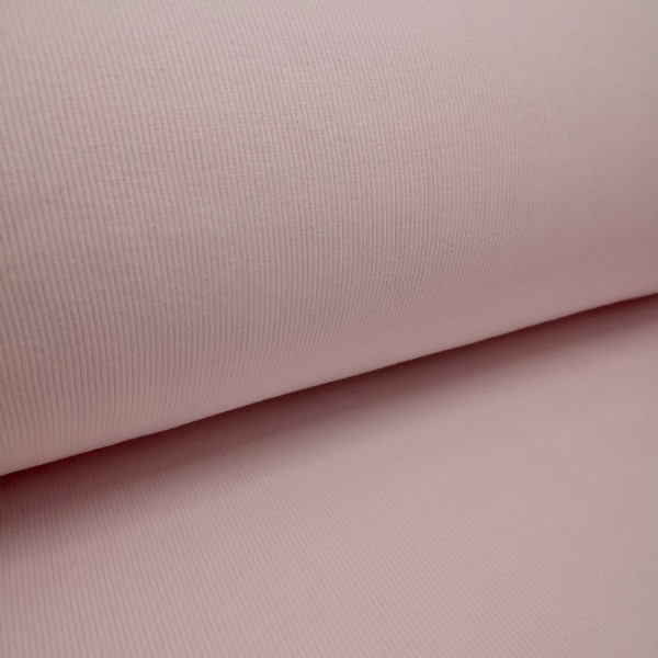 Bündchenstoff Feinripp rosa