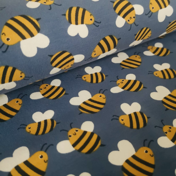 Baumwolljersey Bienen