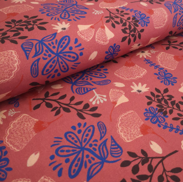 Viskosejersey floral