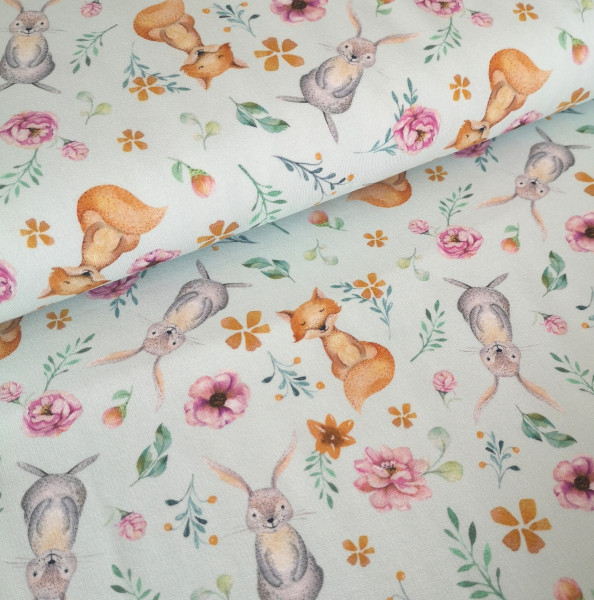 French Terry Hase und Fuchs
