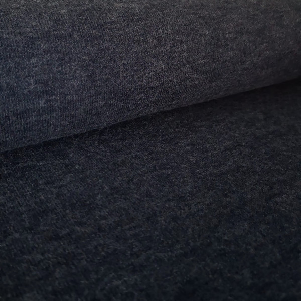 Strickjersey uni-meliert jeansblau