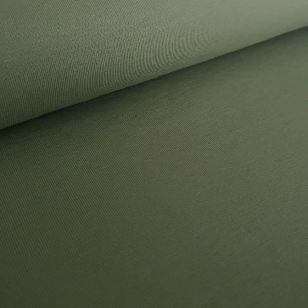 Baumwolljersey Uni khaki