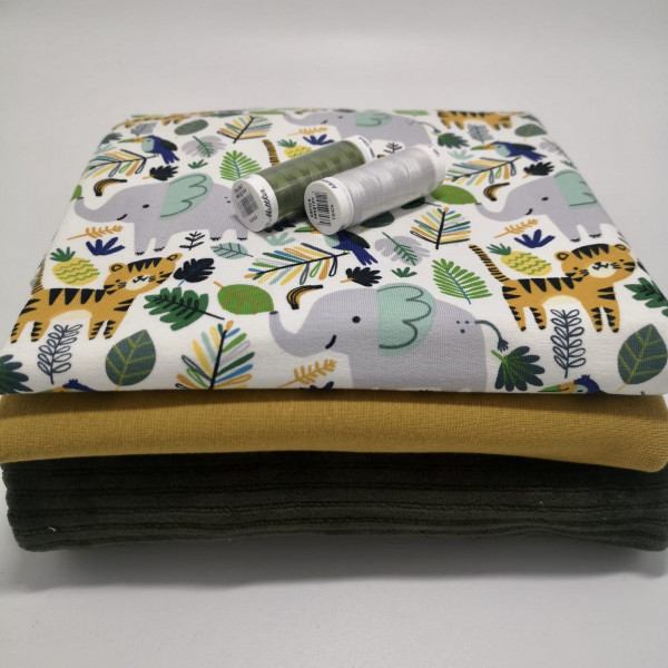Stoffpaket "Dschungel": Babyset, Gr. 50-98