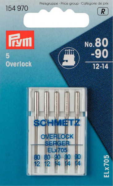 Nähmaschinennadeln Overlock, No. 80-90