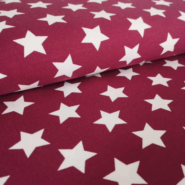 Baumwolljersey Sterne pink