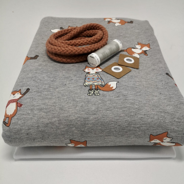 Stoffpaket Kinder "Fuchs": Hoodie, Gr. 116-152