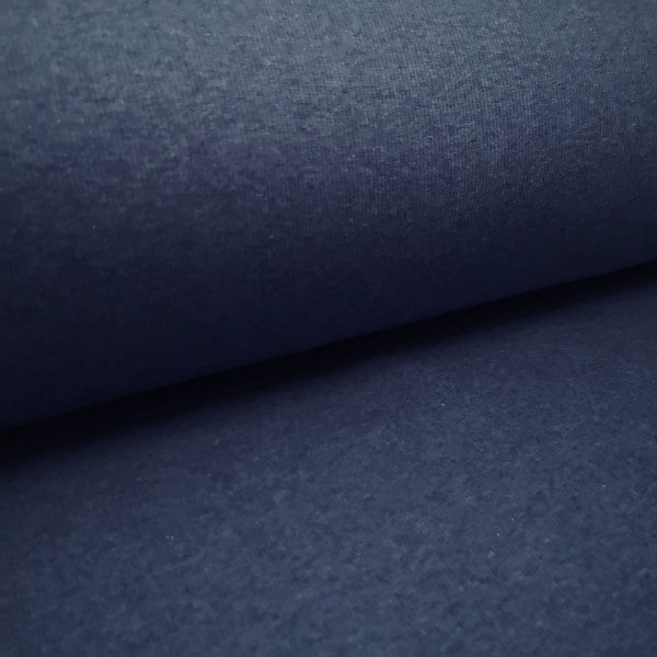 Bündchenstoff Feinripp jeansblau
