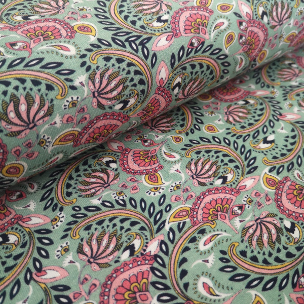 Baumwolljersey floral Ornamente
