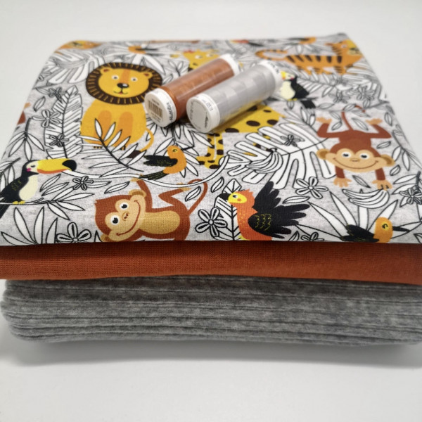Stoffpaket "Dschungel": Babyset, Gr. 50-98