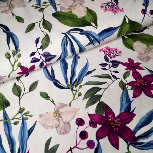 Baumwolljersey Druck floral