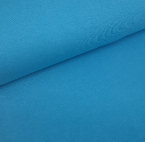 Bündchenstoff Feinstrick blau
