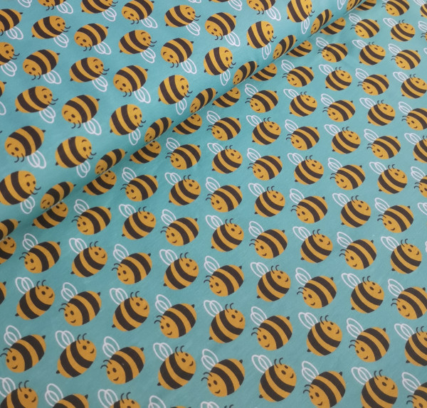 Baumwolljersey Bienen