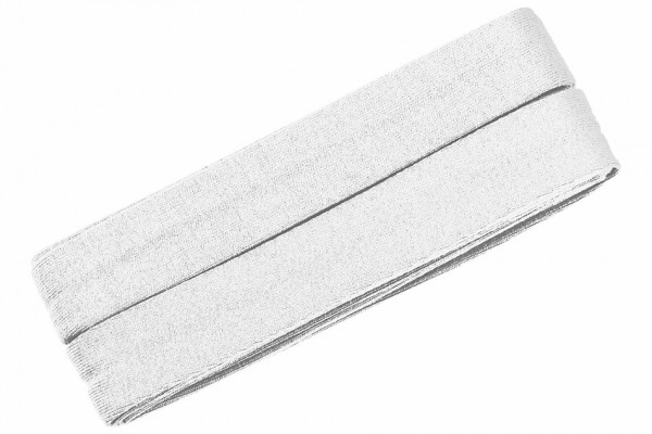 Jersey-Schrägband 20 mm weiß